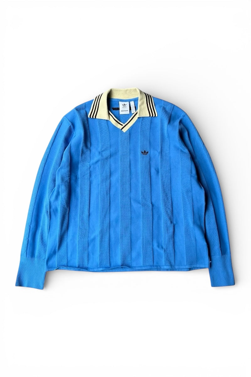 23SS L/S KNIT POLO SHIRT / LIGHT BLUE [SIZE: XL USED]