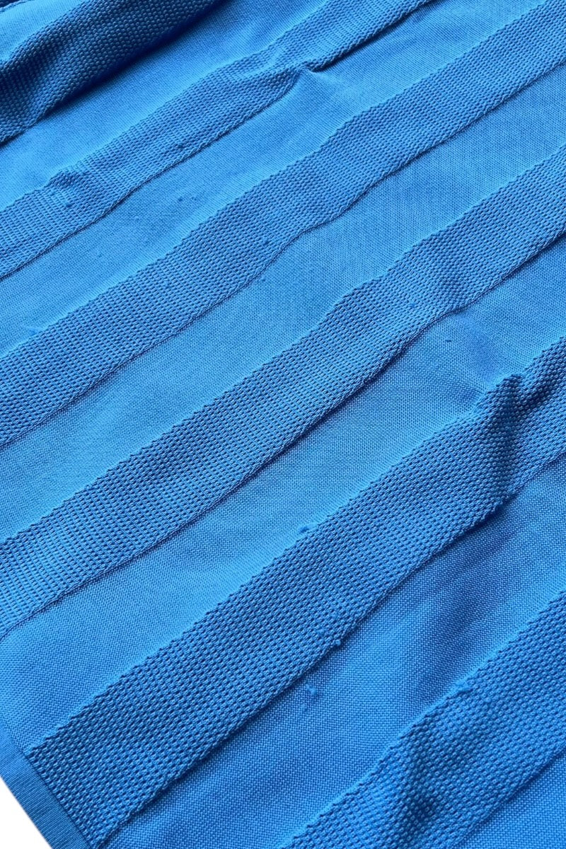 23SS L/S KNIT POLO SHIRT / LIGHT BLUE [SIZE: XL USED]