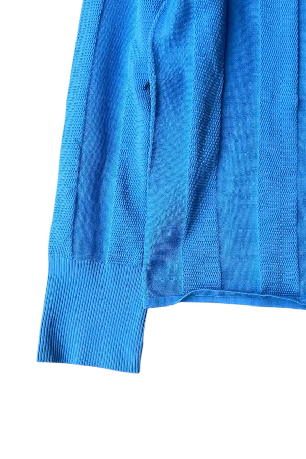 23SS L/S KNIT POLO SHIRT / LIGHT BLUE [SIZE: XL USED]