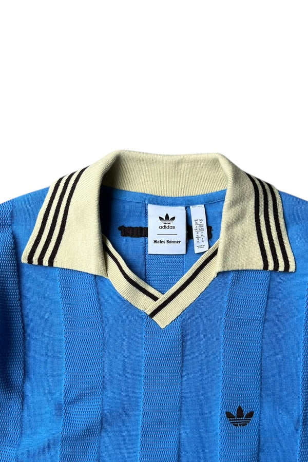 23SS L/S KNIT POLO SHIRT / LIGHT BLUE [SIZE: XL USED]