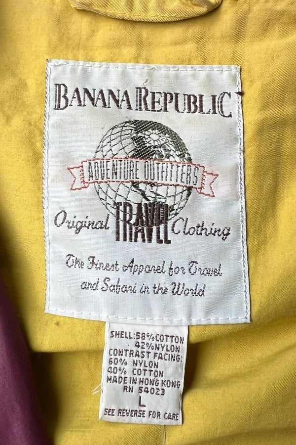 90'S NYLON HOODIE HUNTING JACKET / YELLOW [SIZE: L USED]