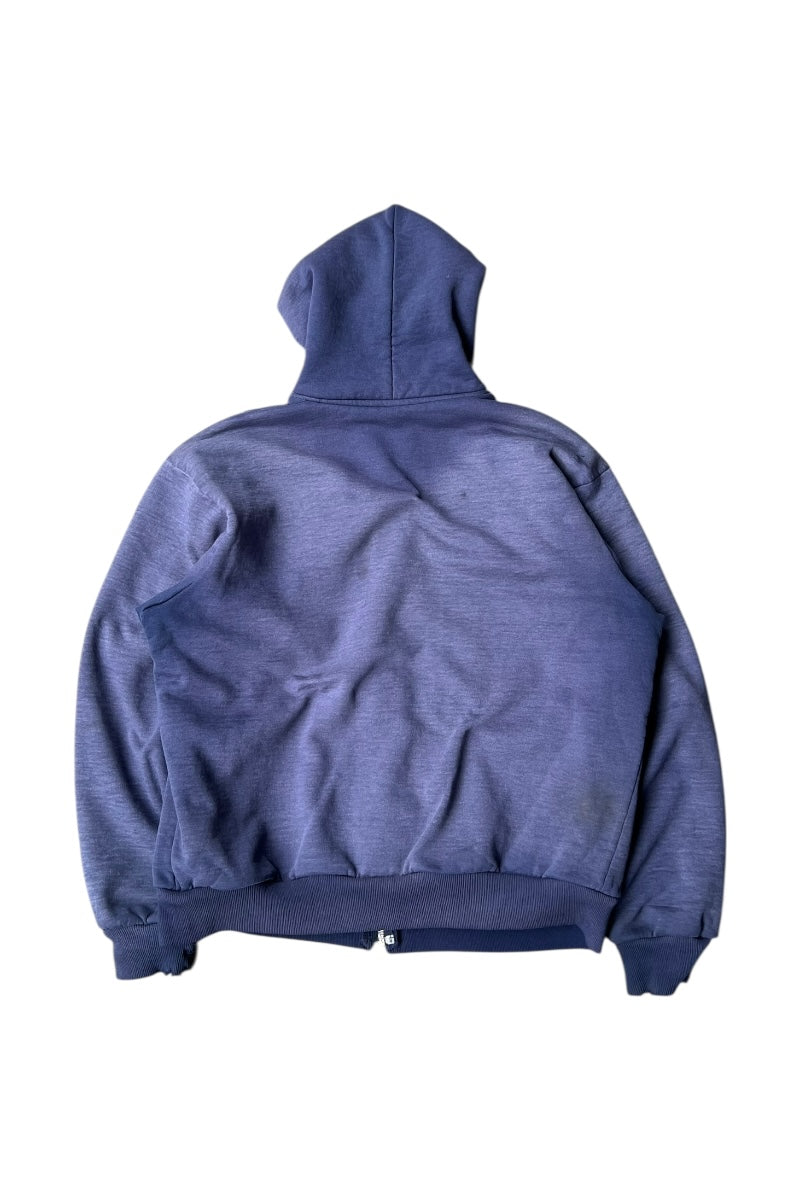 90'S BIG ZIP SWEAT HOODIE FADED NAVY USA EDITION / NAVY [SIZE: XL USED]