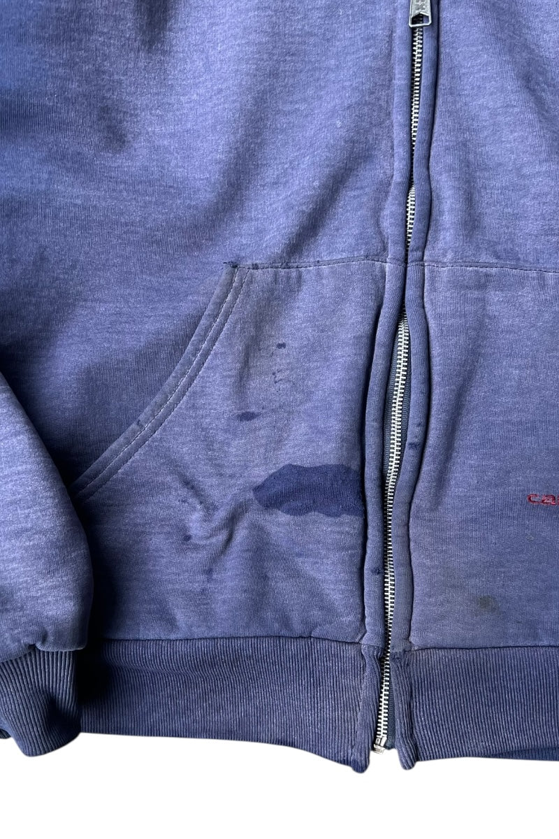 90'S BIG ZIP SWEAT HOODIE FADED NAVY USA EDITION / NAVY [SIZE: XL USED]