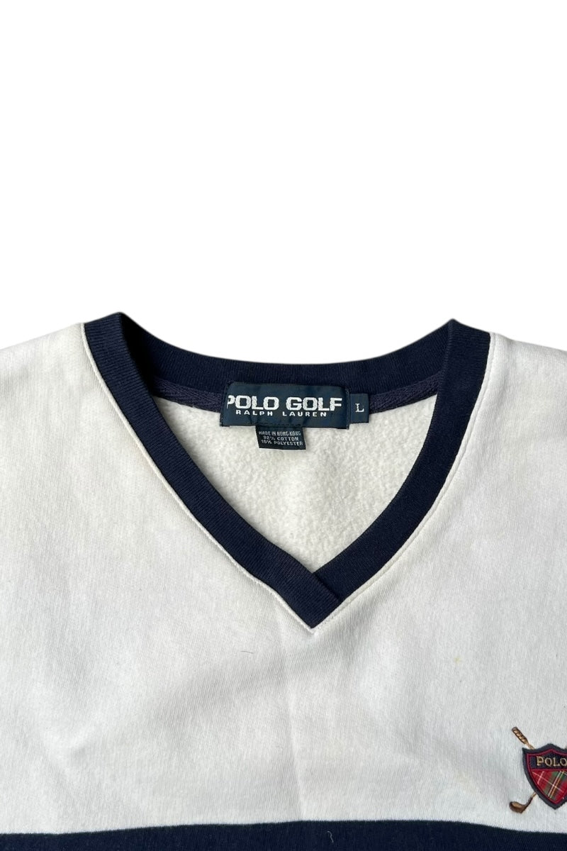 90'S V-NECK VEST / WHITE [SIZE: L USED]