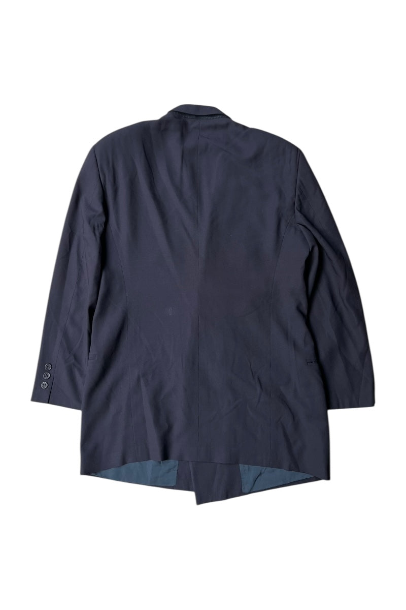 MADE IN ITALY 90'S DOUBLE TAILORED JACKET / BLACK [SIZE: L USED]