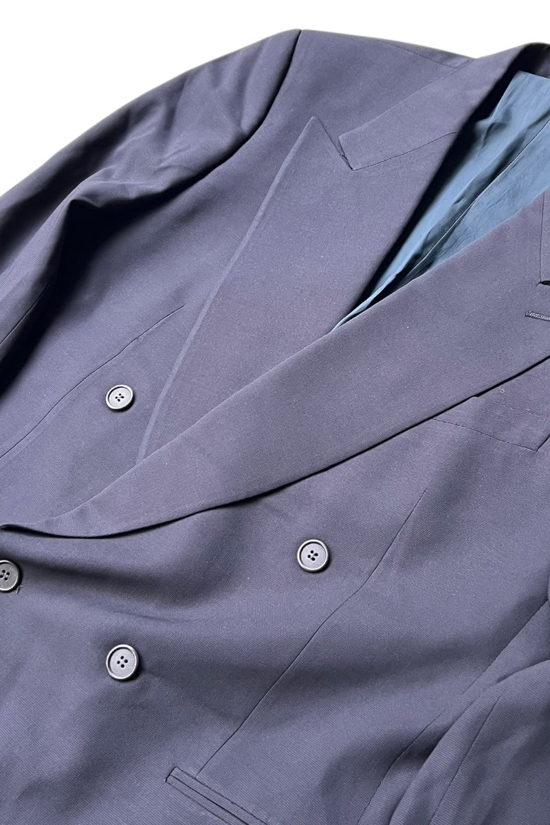 MADE IN ITALY 90'S DOUBLE TAILORED JACKET / BLACK [SIZE: L USED]