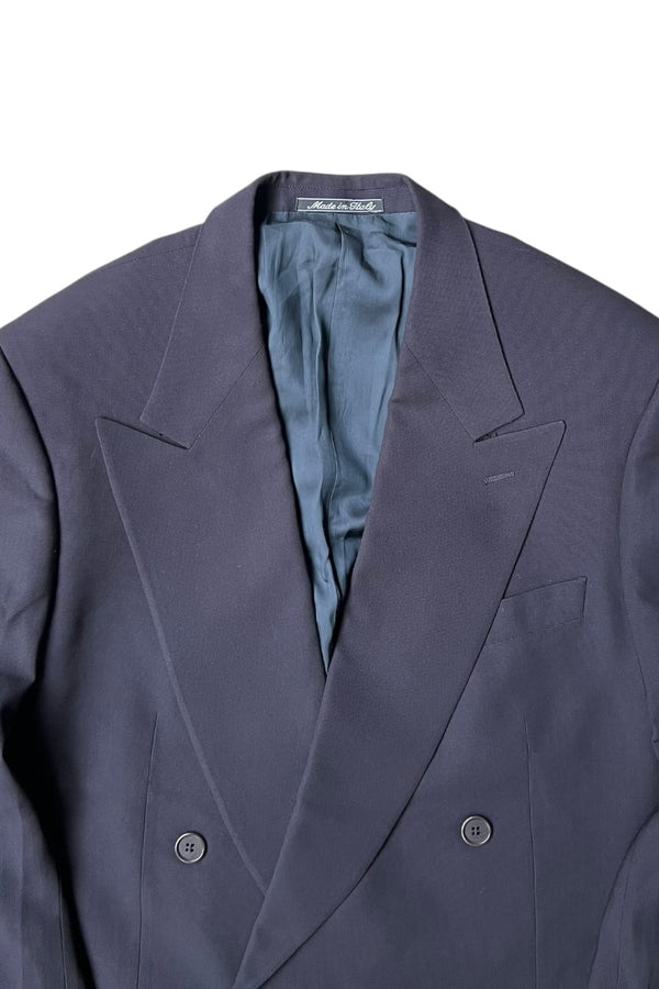 MADE IN ITALY 90'S DOUBLE TAILORED JACKET / BLACK [SIZE: L USED]