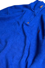画像をギャラリービューアに読み込む, 90'S HALF-ZIP COTTON KNIT SWEATER / BLUE [SIZE: M USED]
