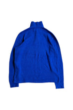 画像をギャラリービューアに読み込む, 90'S HALF-ZIP COTTON KNIT SWEATER / BLUE [SIZE: M USED]

