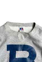 画像をギャラリービューアに読み込む, MADE IN USA 90'S "B" PRINT SWEATSHIRT / GRAY [SIZE: L USED]
