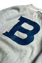 画像をギャラリービューアに読み込む, MADE IN USA 90'S "B" PRINT SWEATSHIRT / GRAY [SIZE: L USED]
