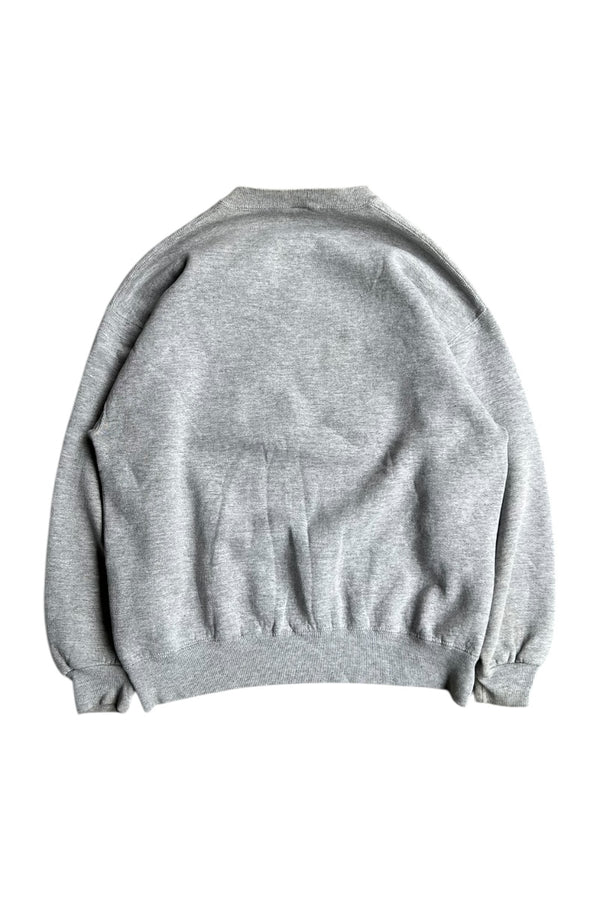 MADE IN USA 90'S "B" PRINT SWEATSHIRT / GRAY [SIZE: L USED]