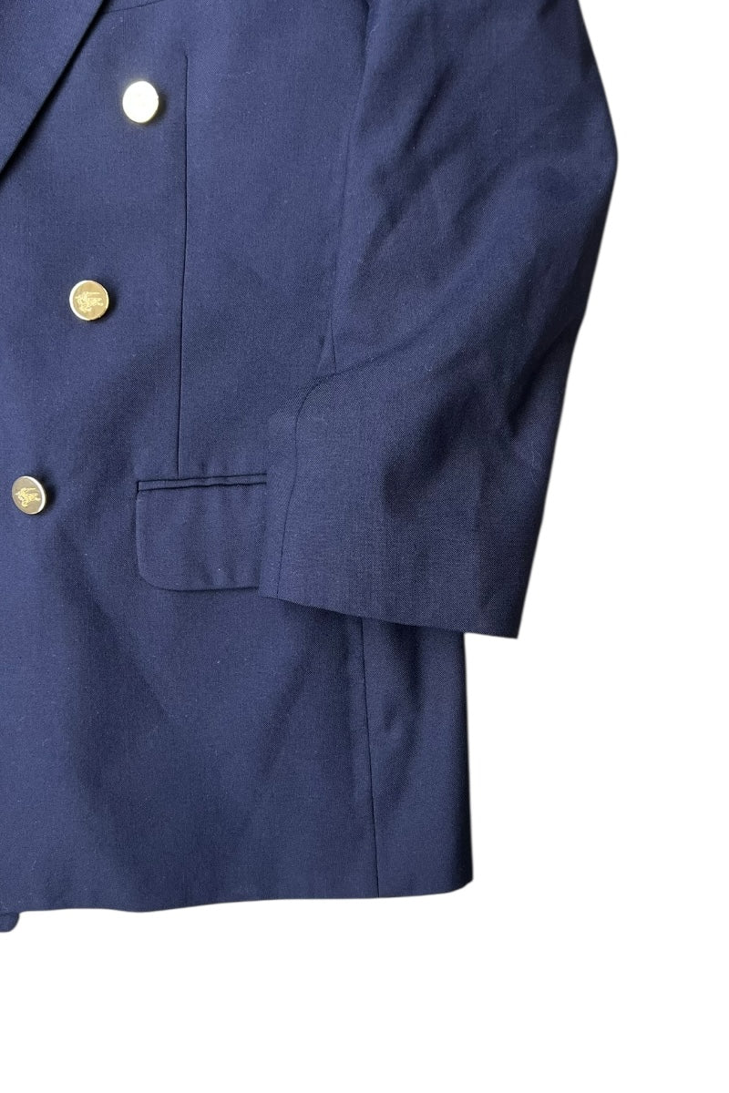 MADE IN USA 90'S SAKS FIFTH AVENUE DOUBLE TAILORED JACKET / NAVY [SIZE: M USED]