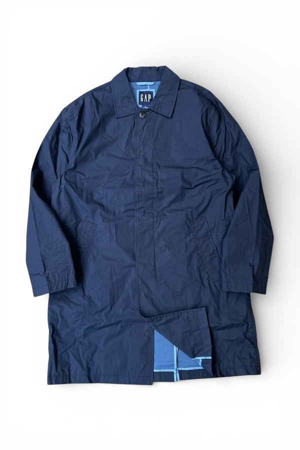 Y2K EARLY 00'S LONG COAT / NAVY [SIZE: L USED]