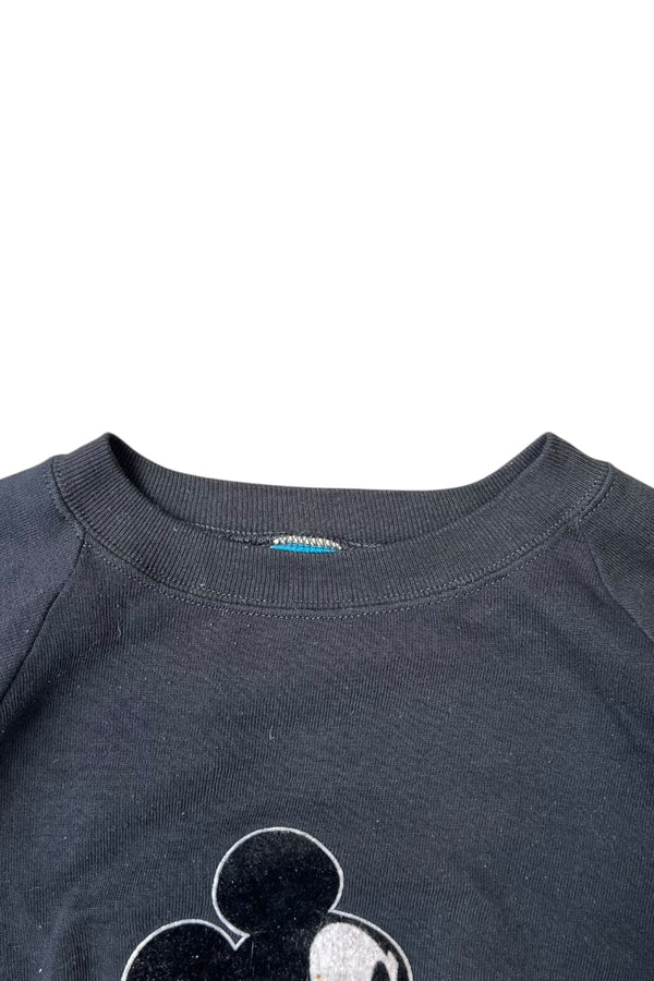 MADE IN USA 80s MICKEY SWEATSHIRT / BLACK [SIZE: M USED]