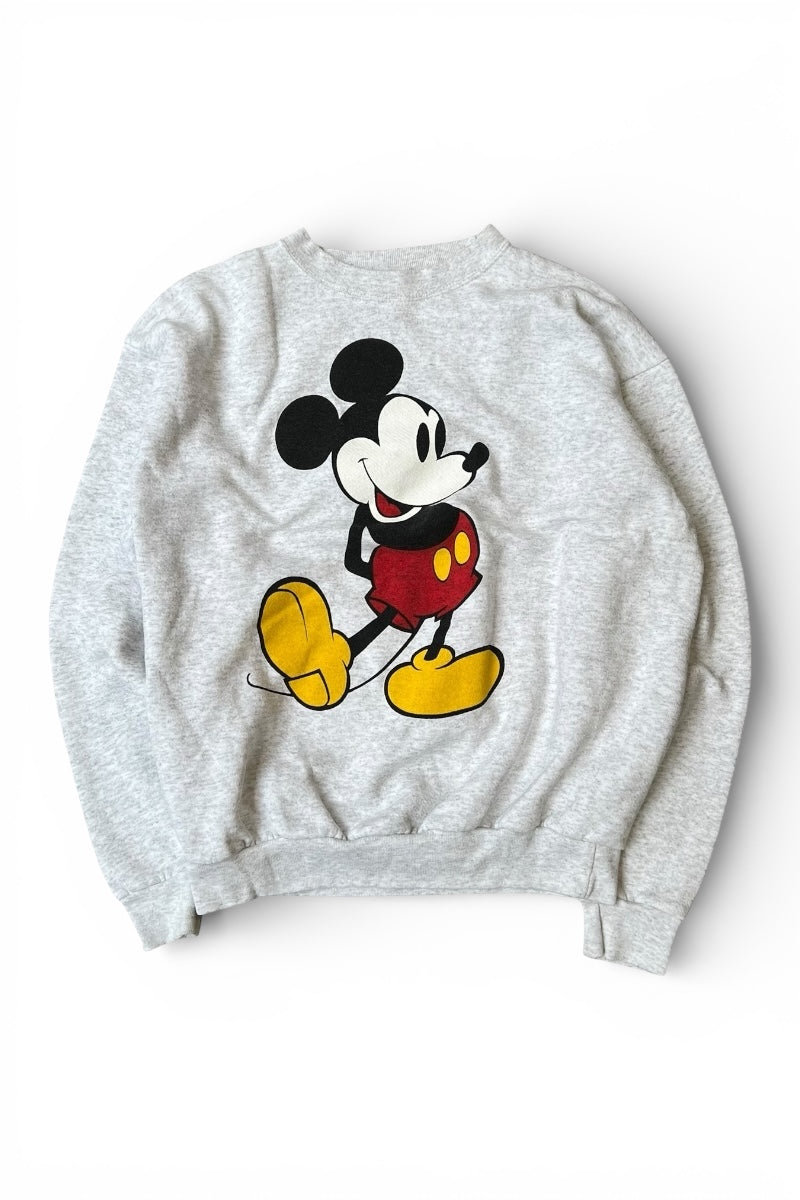 MADE IN USA 90'S MICKEY SWEATSHIRT / GRAY [SIZE: XL USED]