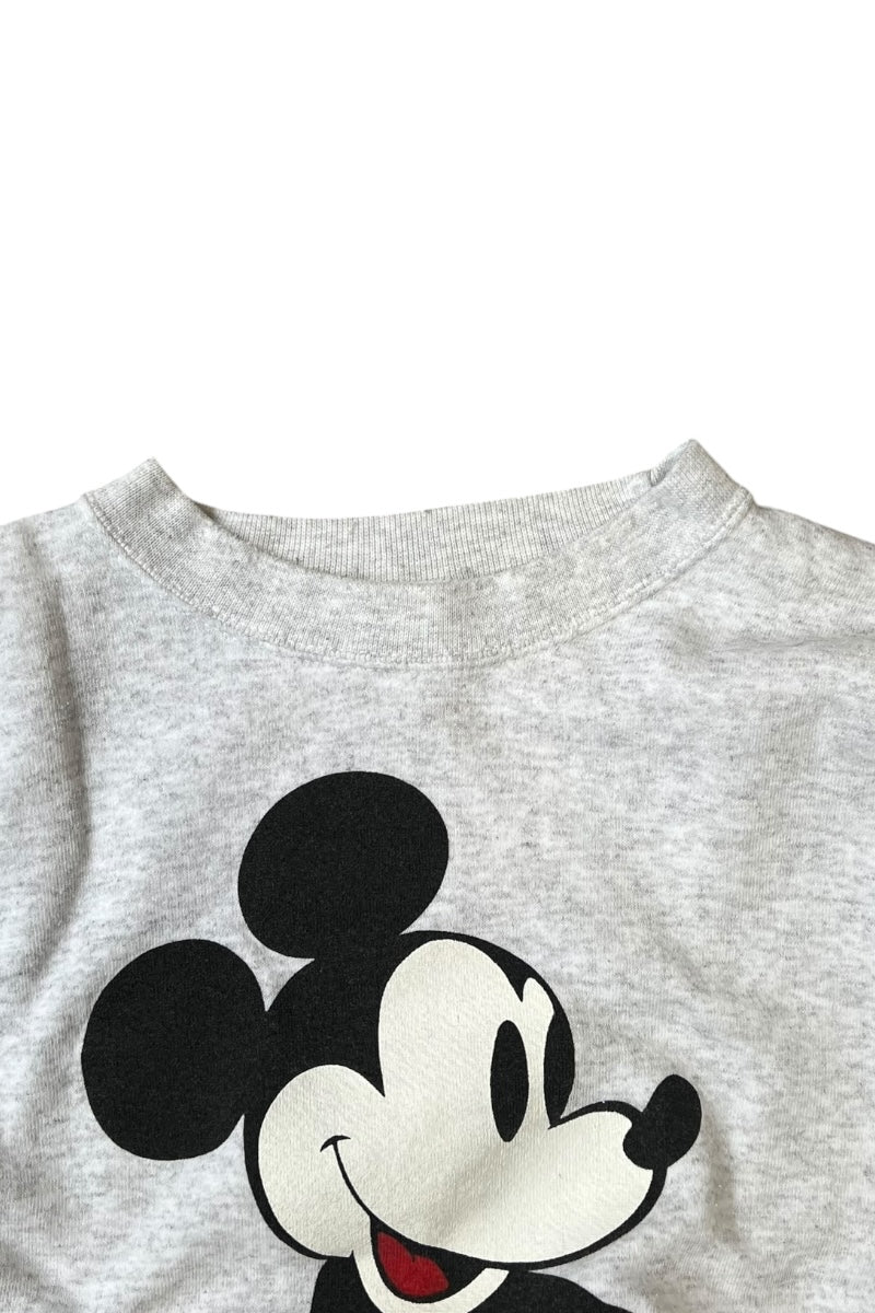 MADE IN USA 90'S MICKEY SWEATSHIRT / GRAY [SIZE: XL USED]