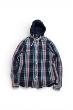 画像をギャラリービューアに読み込む, 90'S L/S CHECK HOODIE SWEAT SHIRT / CHECK [SIZE: L USED]
