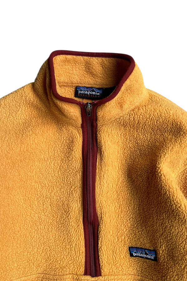02'S SYNCHILLA HALF-ZIP FLEECE JACKET / YELLOW [SIZE: M USED]