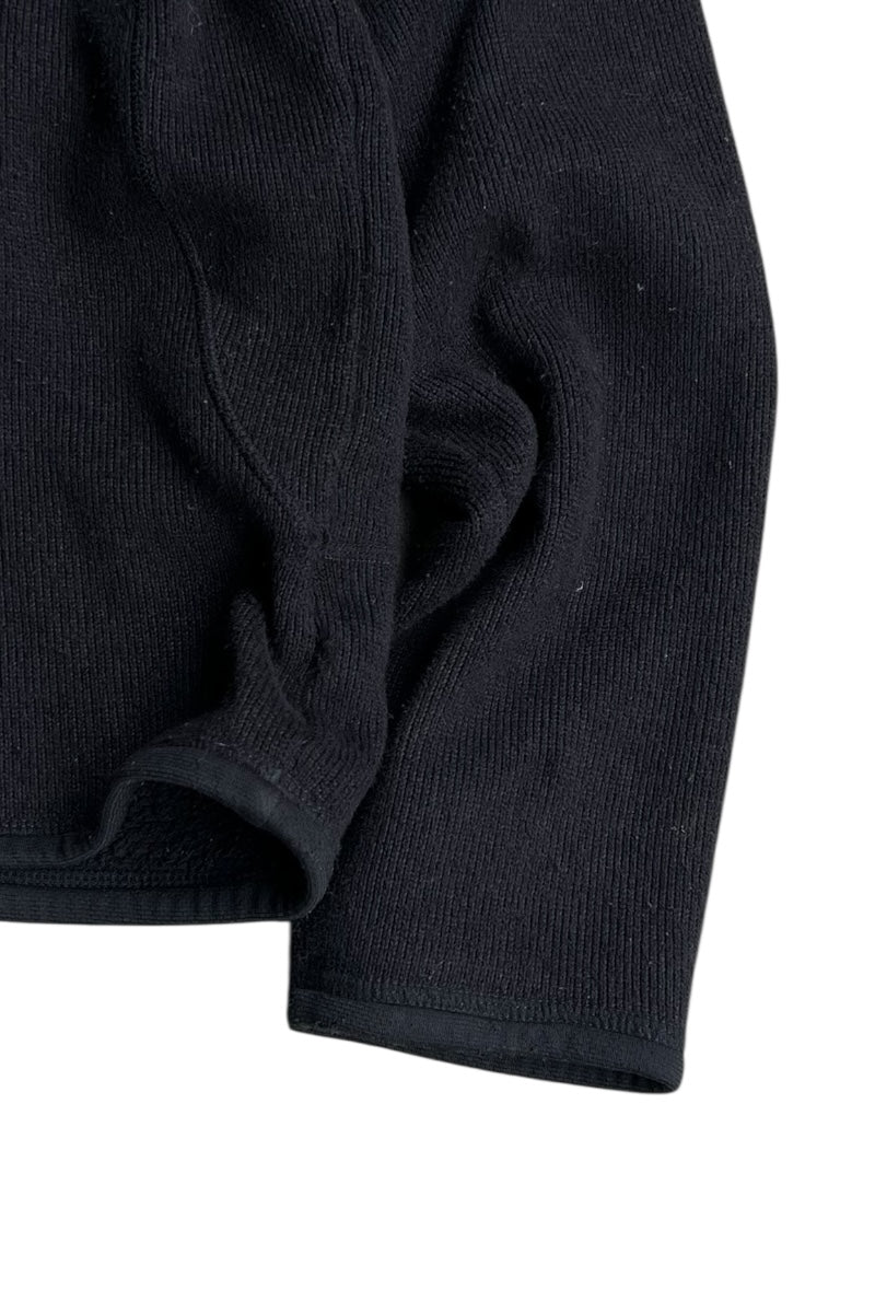 09'S BETTER SWEATER 1/4 FLEECE JACKET / BLACK [SIZE: M USED]