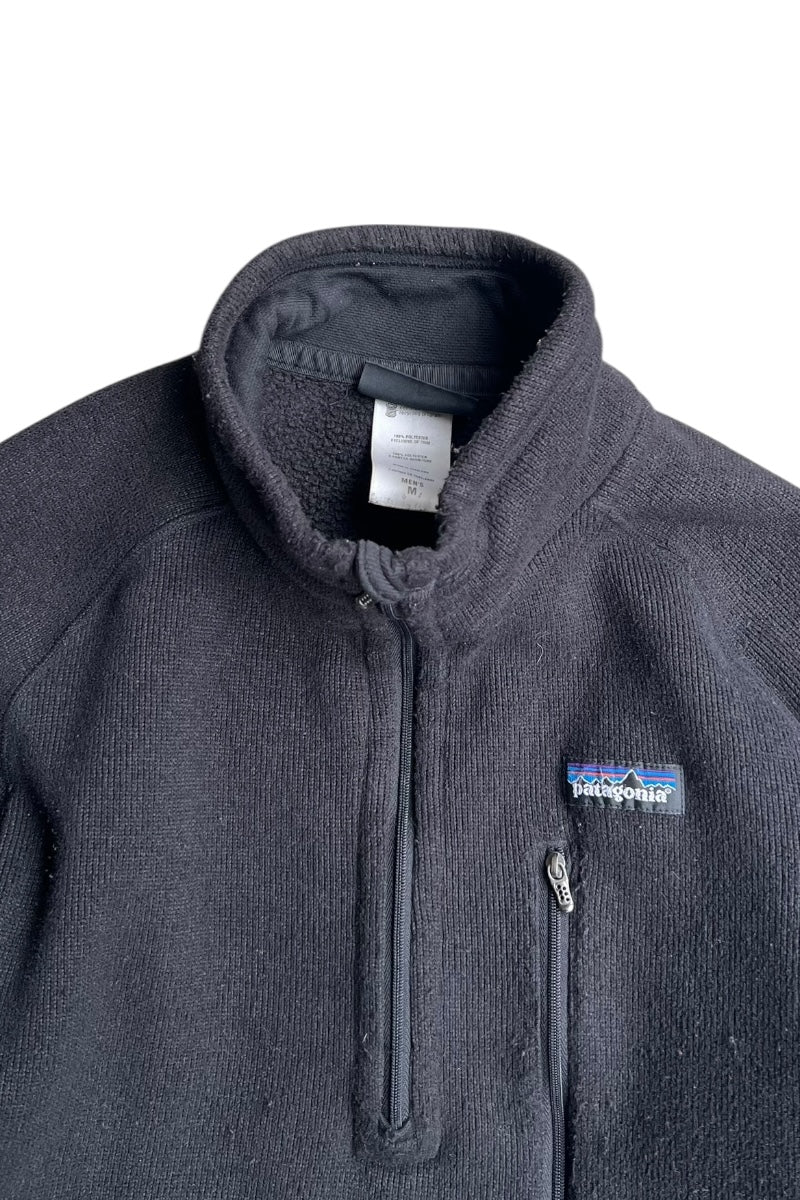 09'S BETTER SWEATER 1/4 FLEECE JACKET / BLACK [SIZE: M USED]