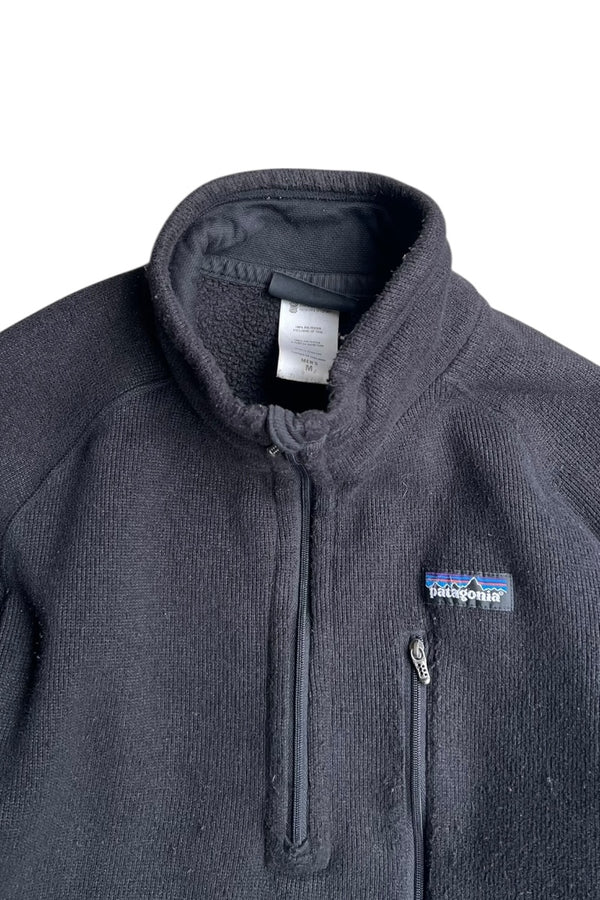09'S BETTER SWEATER 1/4 FLEECE JACKET / BLACK [SIZE: M USED]