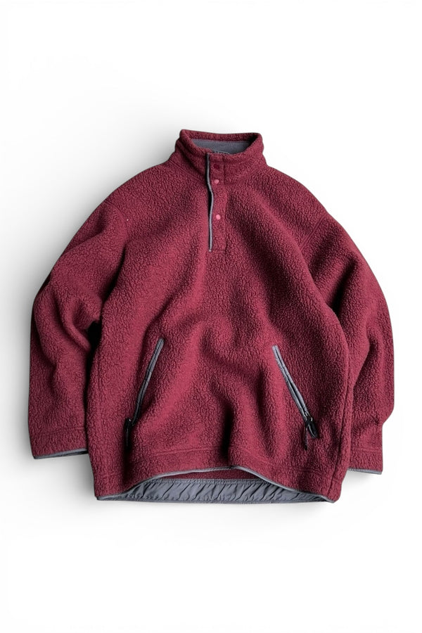 MADE IN USA 97'S LIGHTWEIGHT SYNCHILLA BIG-T TYPE HALF-ZIP / BURGUNDY [SIZE: M USED]