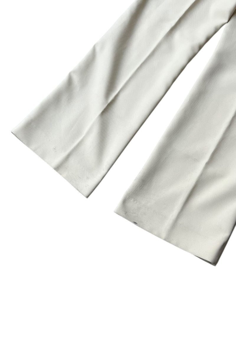 MADE IN ITALY FLARE SLACKS PANTS / BEIGE [SIZE: 44 USED]