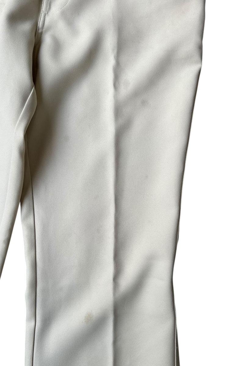 MADE IN ITALY FLARE SLACKS PANTS / BEIGE [SIZE: 44 USED]