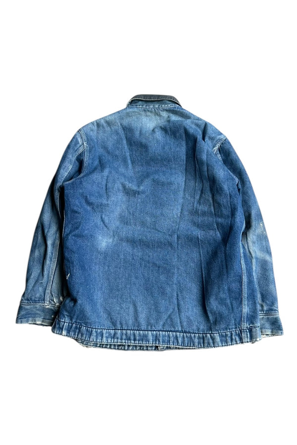 MADE IN USA 70-80'S COVERALL JACKET W/BLANKET LINER / INDIGO [SIZE: L USED]