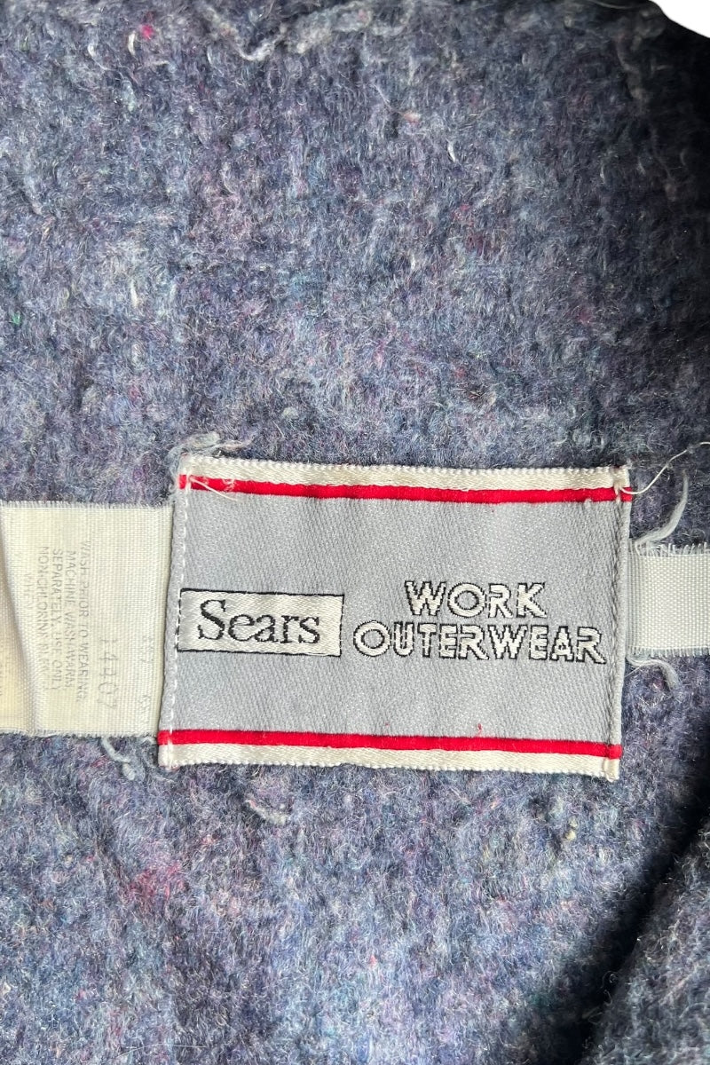 MADE IN USA 70-80'S COVERALL JACKET W/BLANKET LINER / INDIGO [SIZE: L USED]