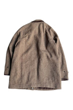 画像をギャラリービューアに読み込む, MADE IN ITALY 90'S WOOL ALPACA HERRINGBONE HUNTING COAT / BROWN [SIZE: L USED]
