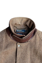 画像をギャラリービューアに読み込む, MADE IN ITALY 90'S WOOL ALPACA HERRINGBONE HUNTING COAT / BROWN [SIZE: L USED]
