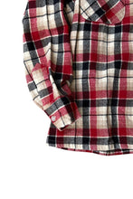 画像をギャラリービューアに読み込む, MADE IN USA 70-80'S L/S CHECK WOOL OPEN COLLAR SHIRT / CHECK [SIZE: L USED]
