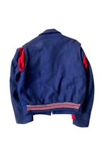 画像をギャラリービューアに読み込む, 50-60'S WOOL STADIUM JACKET / NAVY [SIZE: 40 USED]
