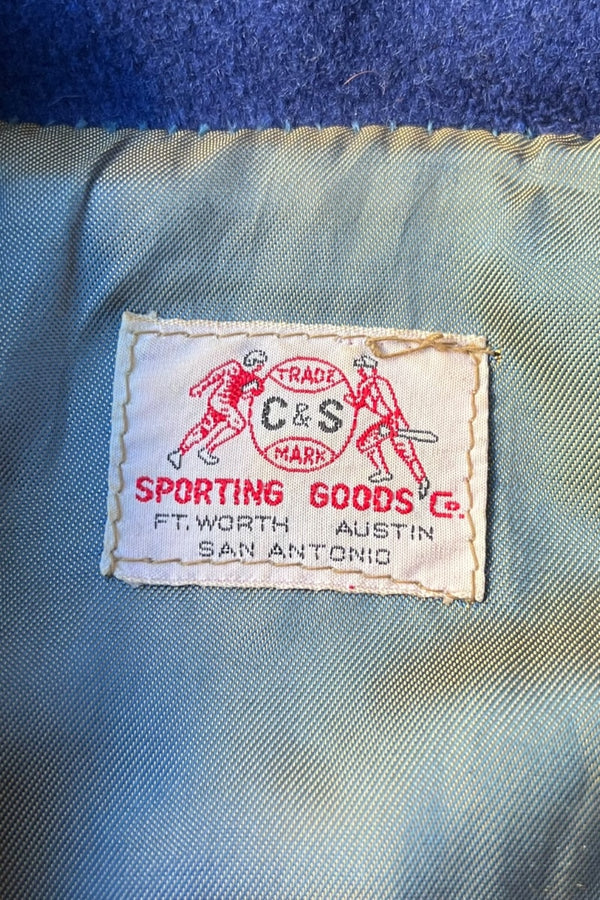 50-60'S WOOL STADIUM JACKET / NAVY [SIZE: 40 USED]