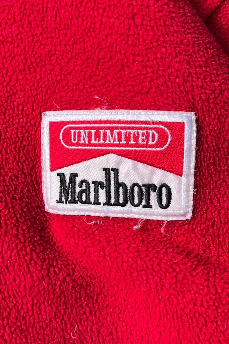 90'S REVERSIBLE HALF-ZIP FLEECE JACKET / RED [SIZE: XL USED]