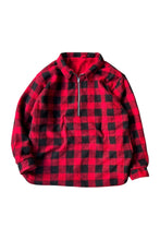 画像をギャラリービューアに読み込む, 90'S REVERSIBLE HALF-ZIP FLEECE JACKET / RED [SIZE: XL USED]
