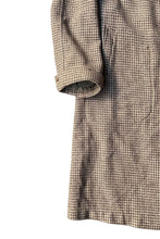 画像をギャラリービューアに読み込む, MADE IN USA 70-80'S WOOL CHECK COAT / BROWN [SIZE: M USED]
