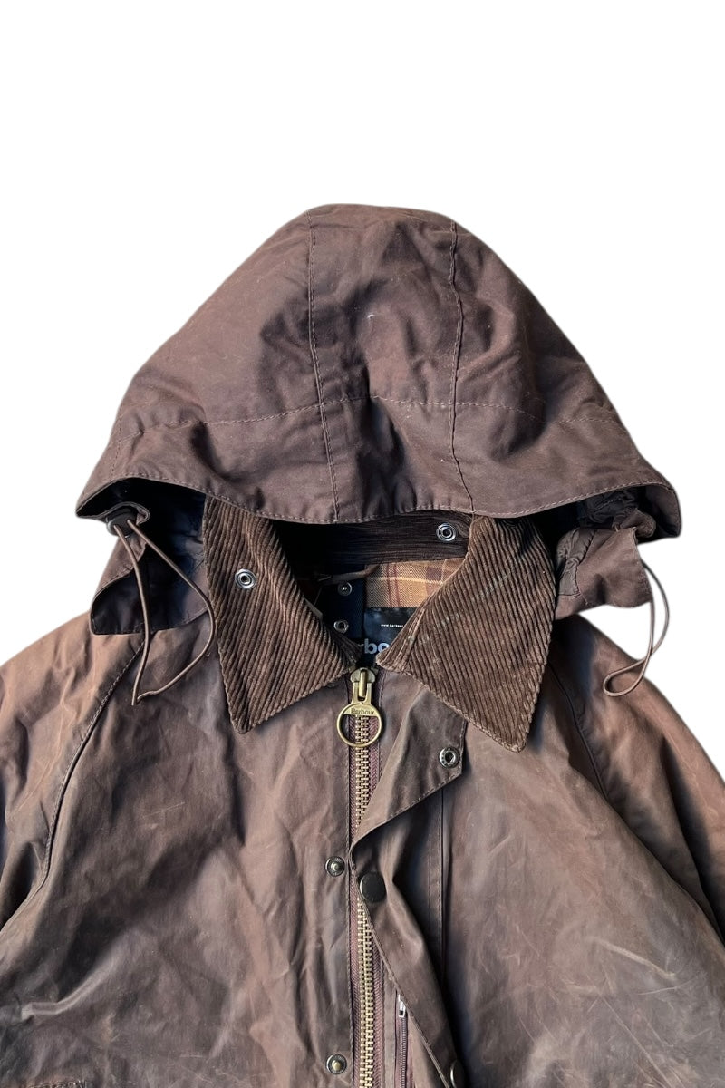MADE IN ENGLAND BEAUFORT OILED JACKET / BROWN [SIZE: M USED]