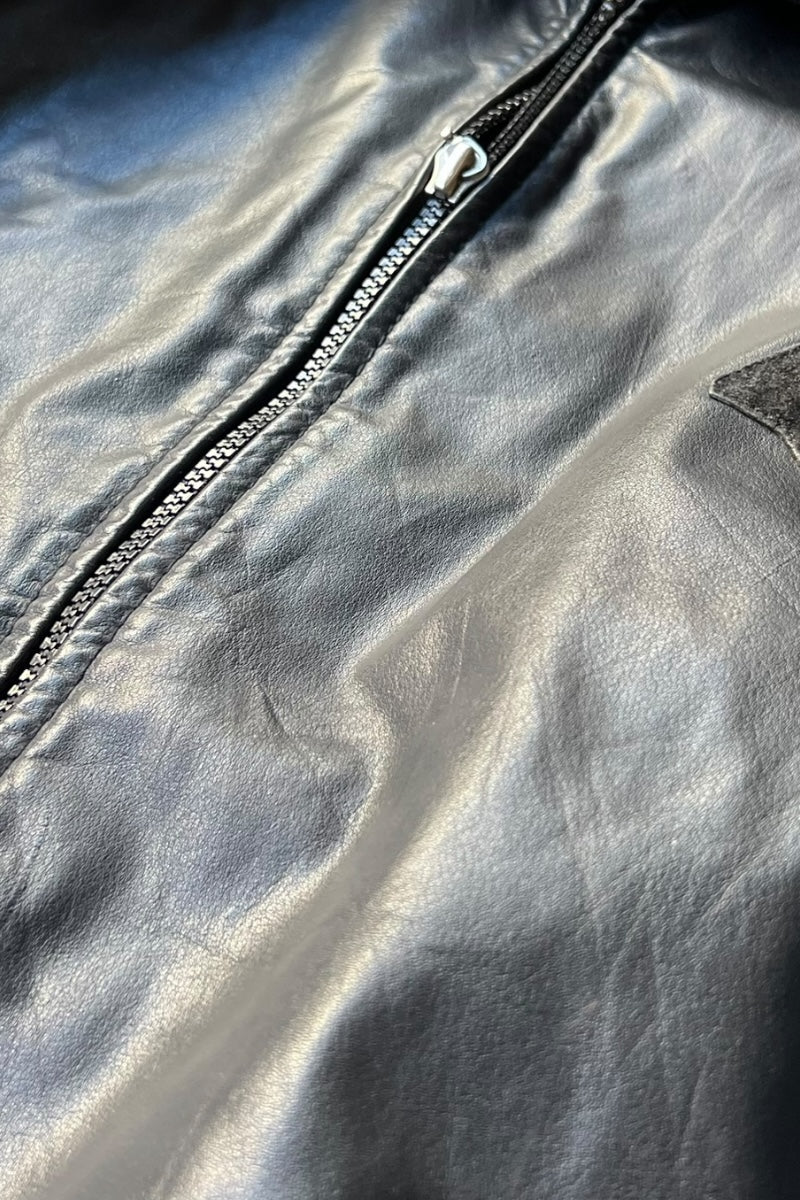 90'S LAKERS LEATHER JACKET / BLACK [SIZE: L USED]