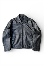 画像をギャラリービューアに読み込む, Y2K EARLY 00'S ZIP LEATHER JACKET / BLACK [SIZE: L USED]
