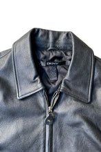 画像をギャラリービューアに読み込む, Y2K EARLY 00'S ZIP LEATHER JACKET / BLACK [SIZE: L USED]
