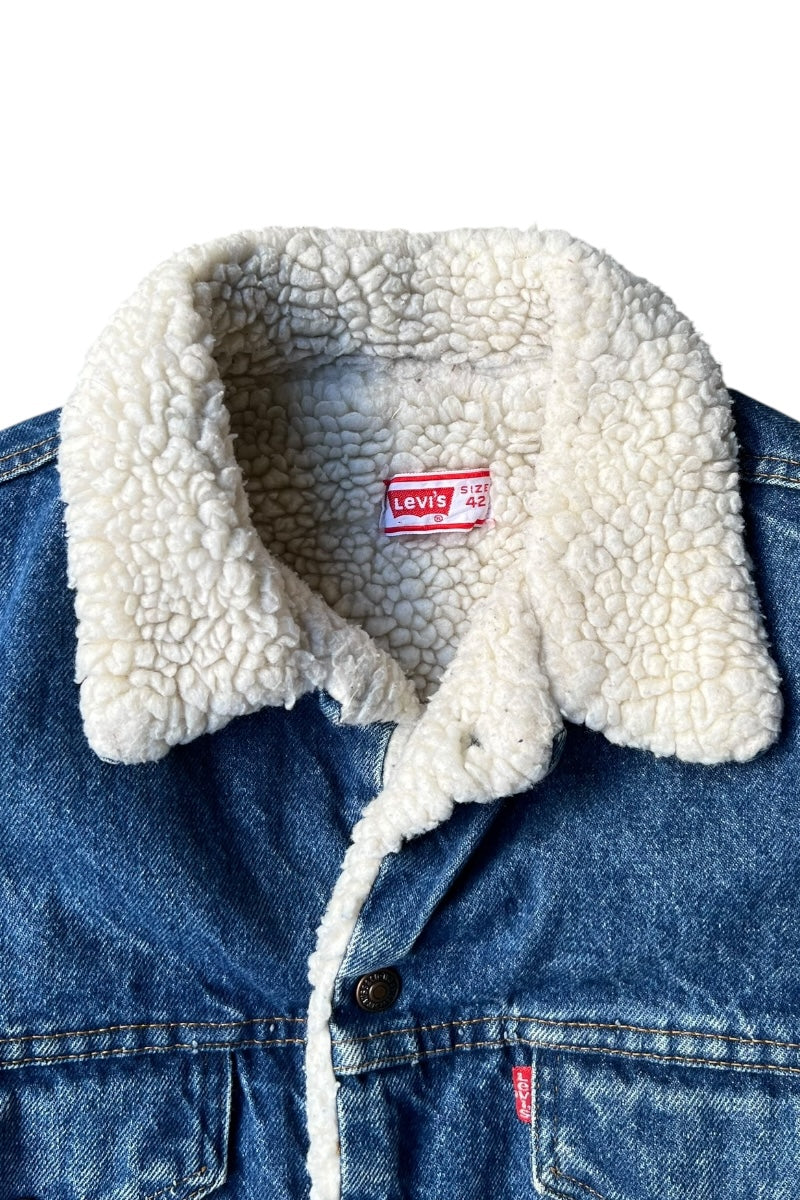 70'S BOA DENIM JACKET / INDIGO [SIZE: 42 USED]