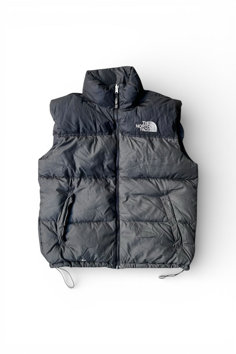 Y2K EARLY 00'S 700 FILL NYLON PUFF VEST / BLACK [SIZE: L USED]