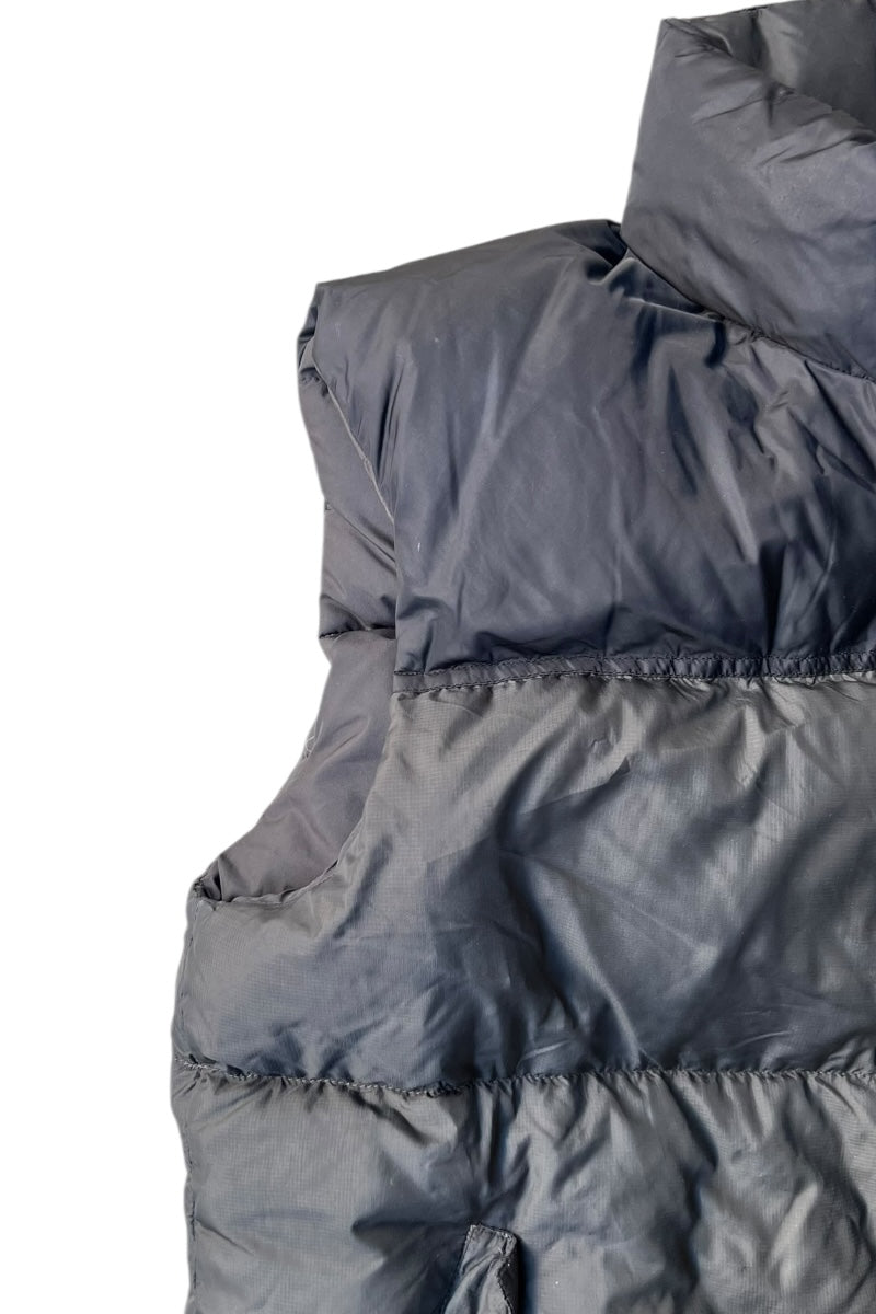 Y2K EARLY 00'S 700 FILL NYLON PUFF VEST / BLACK [SIZE: L USED]