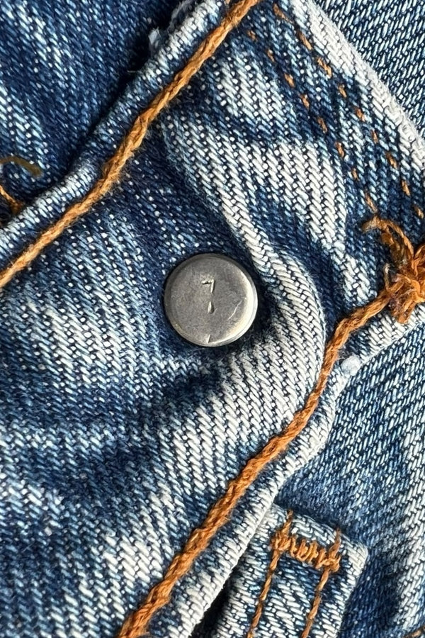 MADE IN CANADA 89'S 550 DENIM PANTS ORANGE TAB / INDIGO [SIZE: 34 USED]
