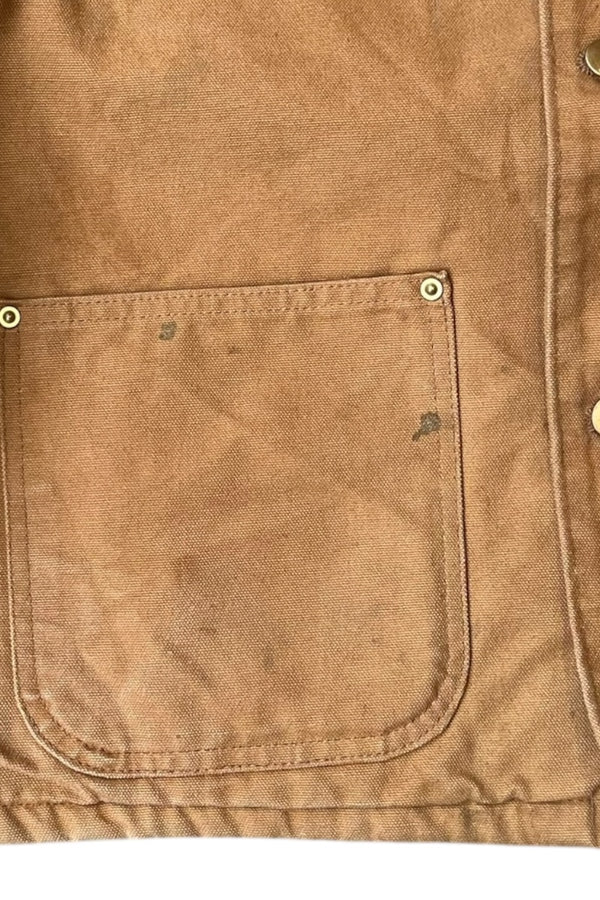 MADE IN USA 80s-90s DUCK MICHIGAN CHORE COAT USA ORIGINALS / BROWN [SIZE: 50 USED]