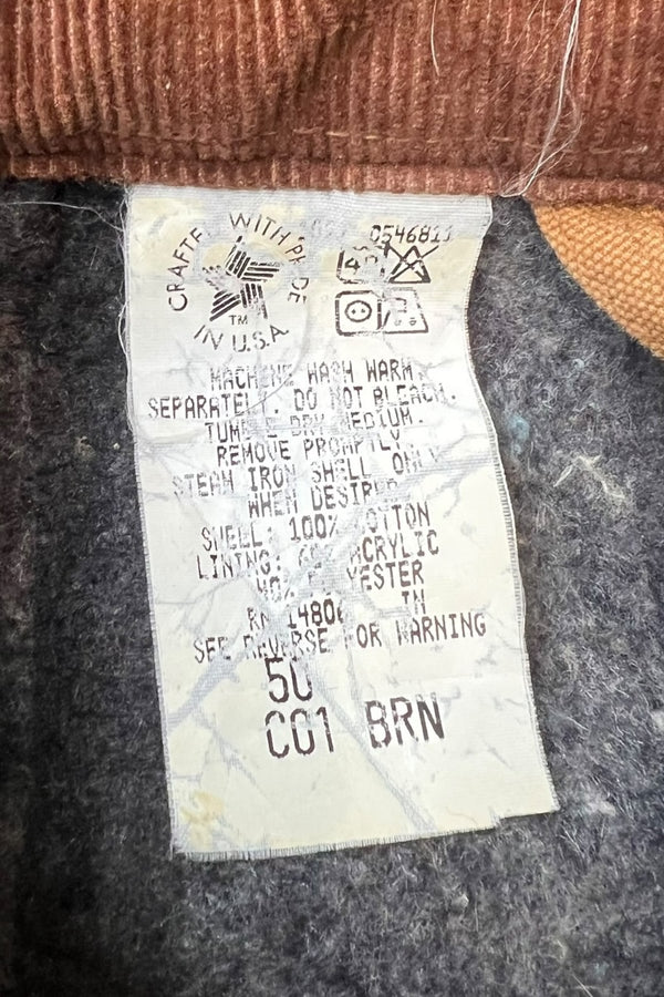 MADE IN USA 80s-90s DUCK MICHIGAN CHORE COAT USA ORIGINALS / BROWN [SIZE: 50 USED]