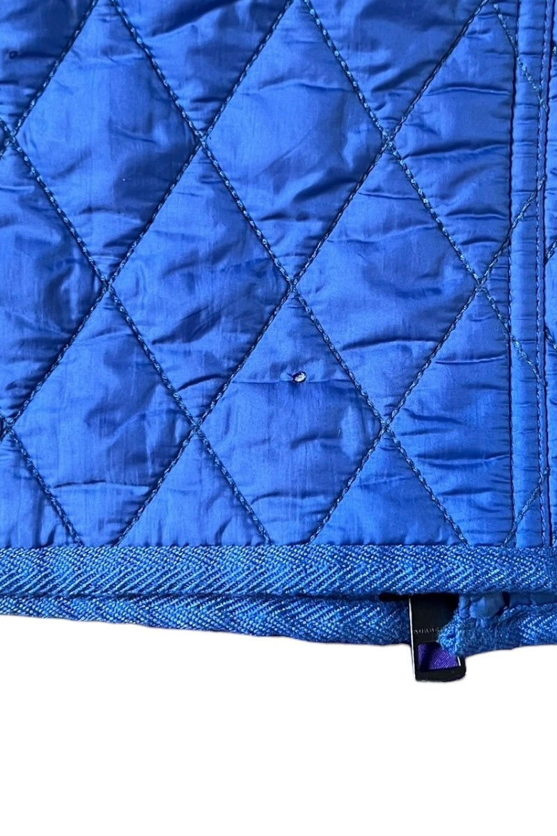 NYLON QUILTING JACKET / BLUE [SIZE: S USED]